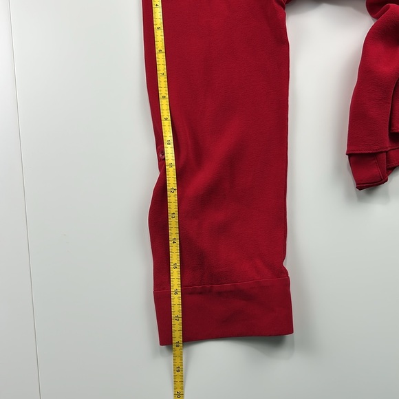 Alice & Olivia Red Button Down Top size M - Picture 11 of 13